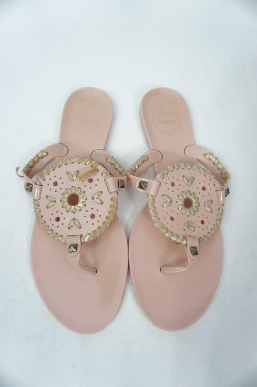 JACK ROGERS GEORGICA USED 9 PINK JELLY THONGS/SANDALS/FLIP FLOPS NAVAJO